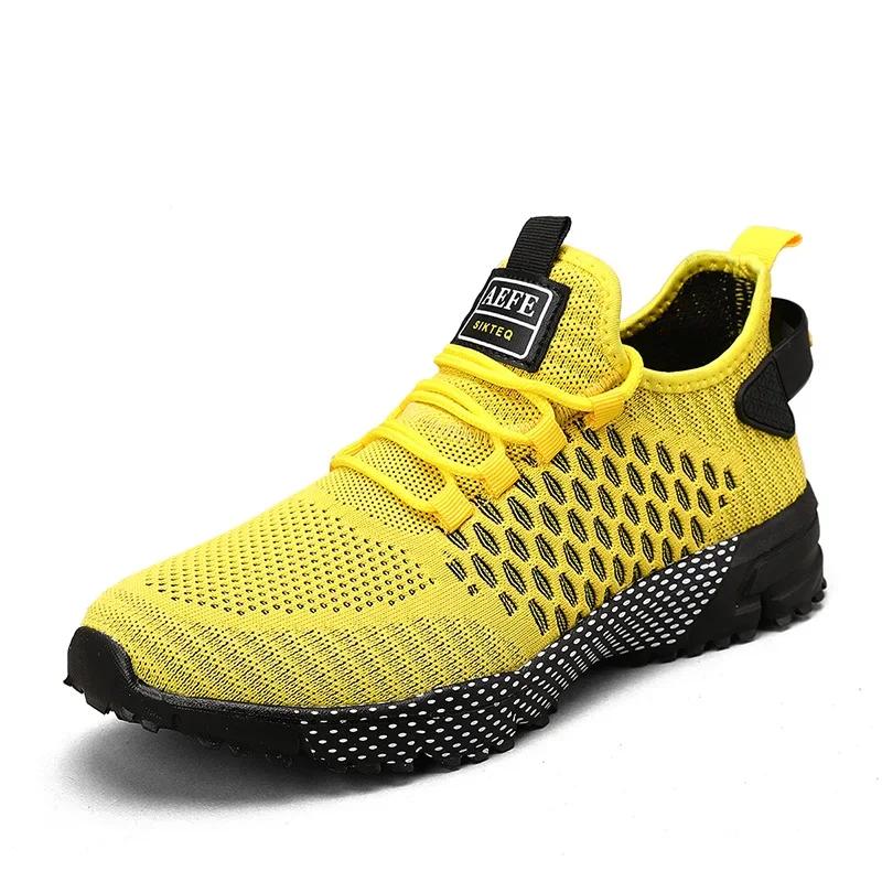 

New Mens Running Shoes 2024 Mens Sneakers Shoes Mesh Breathable Outdoor Tennis Walking Training Shoes for Men Plus Size 40-47 47 жовтий