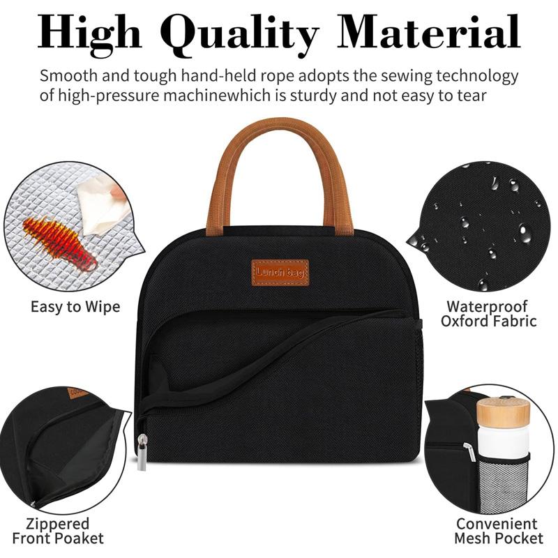 Lunchbox Lunchtas voor Vrouwen Volwassenen Mannen, Herbruikbare Leuke Lunch Emmer Tas - Lekdicht, Grote Capaciteit Geïsoleerde Lunchbox Draagtas, C