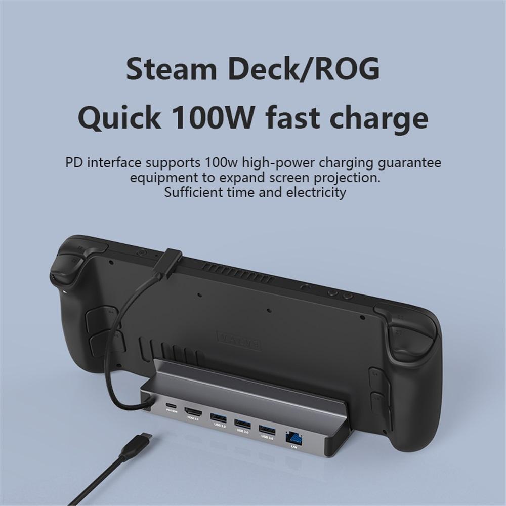 

Blueendless USB C Docking Station for Steam Deck & ROG Game Docking 4K@60Hz DP HDMI-compatible Gigabit Ethernet Type C Hub