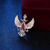 Men's Russian Double-Headed Eagle Crown Brooch - Suit Jacket Pin Emblem