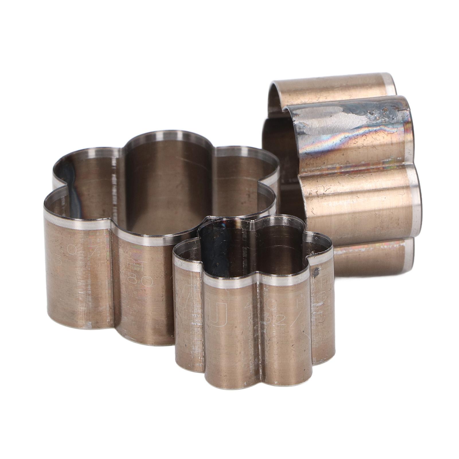 

3 шт. Резак для кожи в форме цветка 30 40 50 мм из легированной стали, вырубной штамп, пуансон для DIY