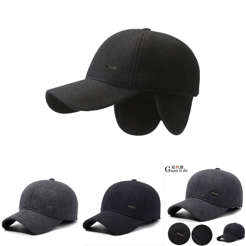 Modern Ear-guarding Baseball Cap For Men With Cotton Material For Winter Fashion Needs