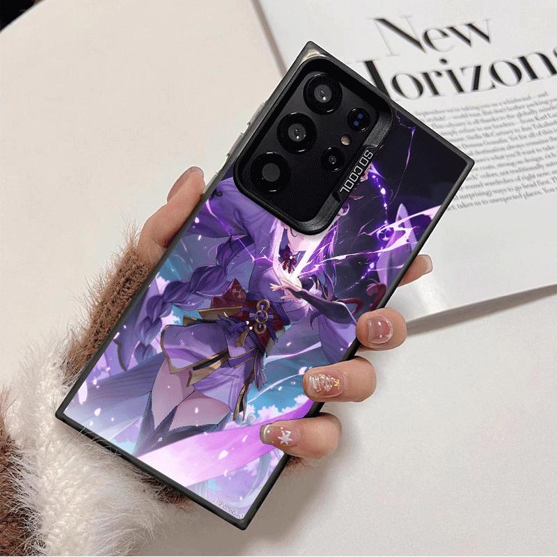 Genshin Impact Raiden Shogun Soft Phone Case for Samsung Galaxy S24 S25 FE S26 Edge S23 Ultra S22 Plus S21 + Shockproof Cover Ba