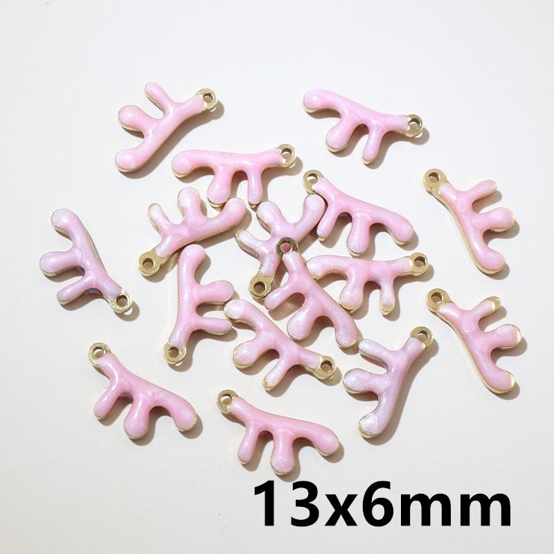 20pcs Stainless Steel Enamel Small Cute Charms Pendant Fish Starfish Coral Reef DIY Jewelry Making Accessories Findings