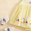 Duck Print Cotton Romper Yellow Gingham Princess Dress Bodysuit Rompers  Summer Outfit