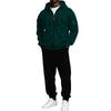 Men's Athletic Tracksuit Set with Full Zip Hoodie and Black Jogger Pants