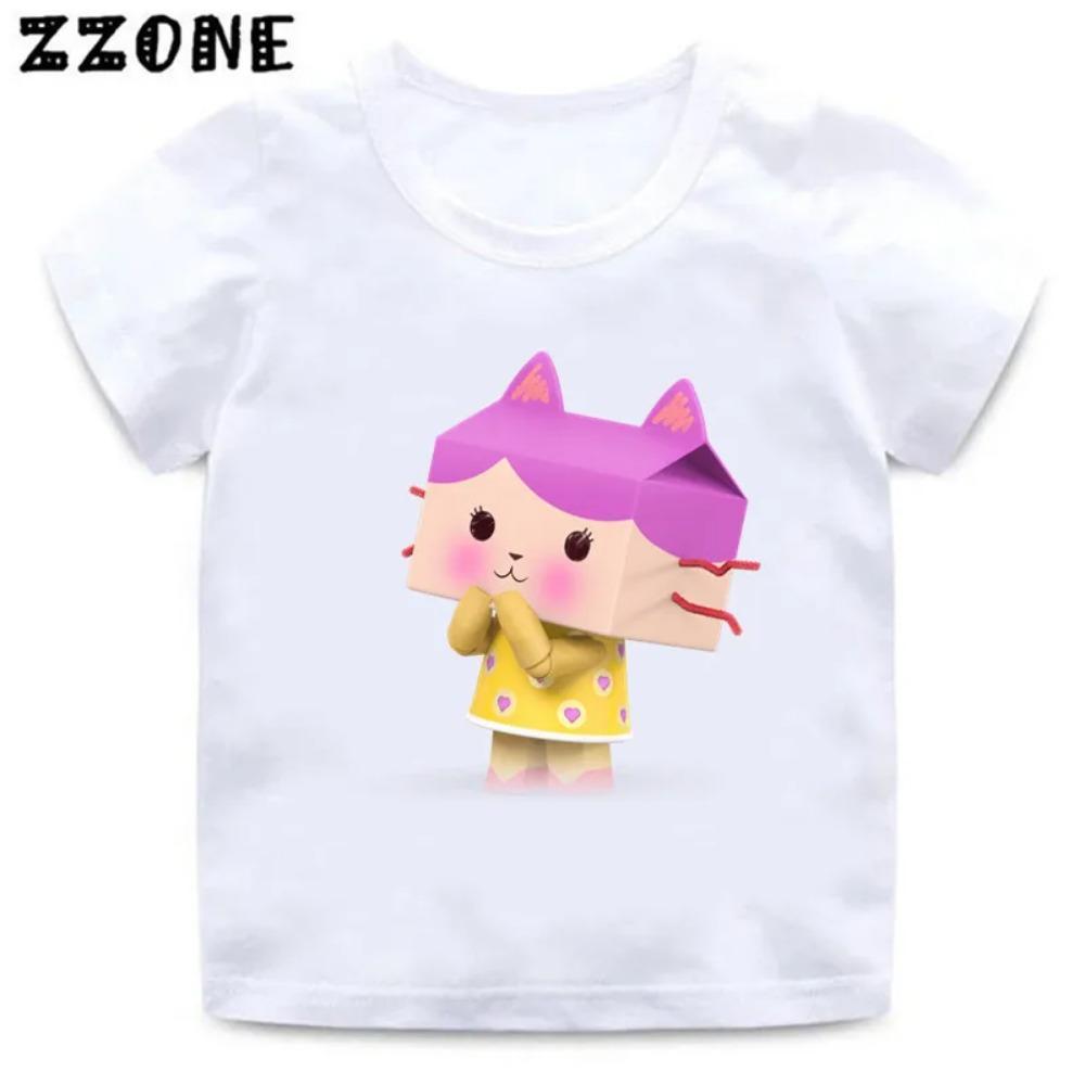 Girls Clothes Cute Gabbys Doll House Cartoon Kids Funny T-Shirts Baby Boys T Shirt Summer Short Sleeve Children Tops,ooo5456