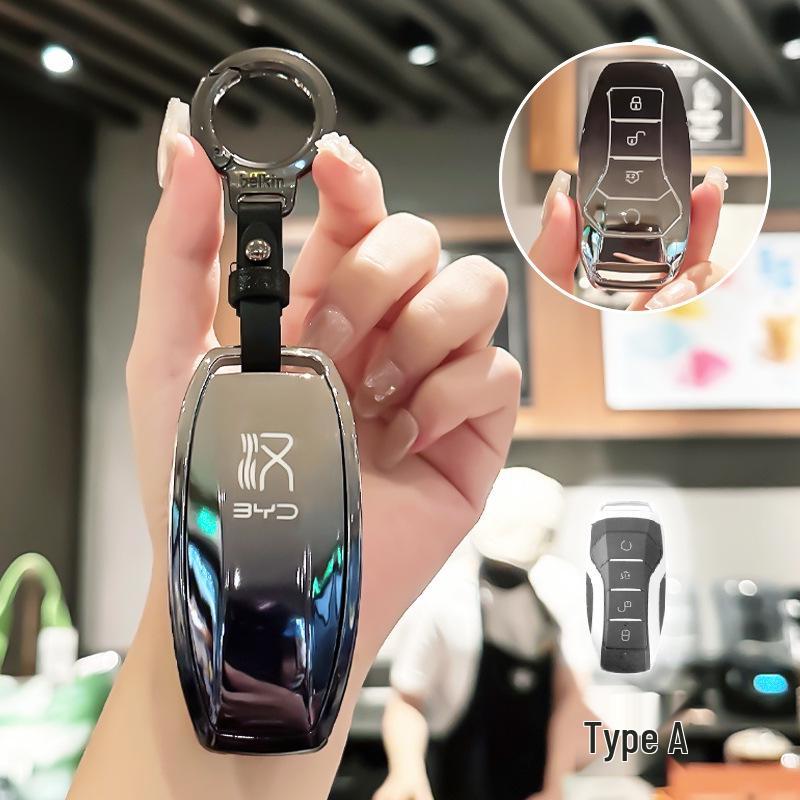 BYD Key Case for Han, Dolphin, Seagull, Mini, Yuan, Tang, Song Pro, and Qin Plus.