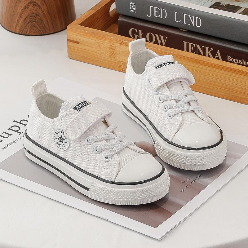 Kids' Unisex Canvas Shoes - Winter 2025 Style, Round Toe, High/Low Top, Soft Sole Board Sneakers for Students