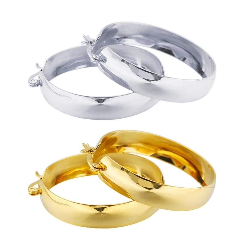 Exaggerated Large Hoop Earrings Versatile Large Gold/Silver Earrings Suitable For Both Casual And Formal Event
