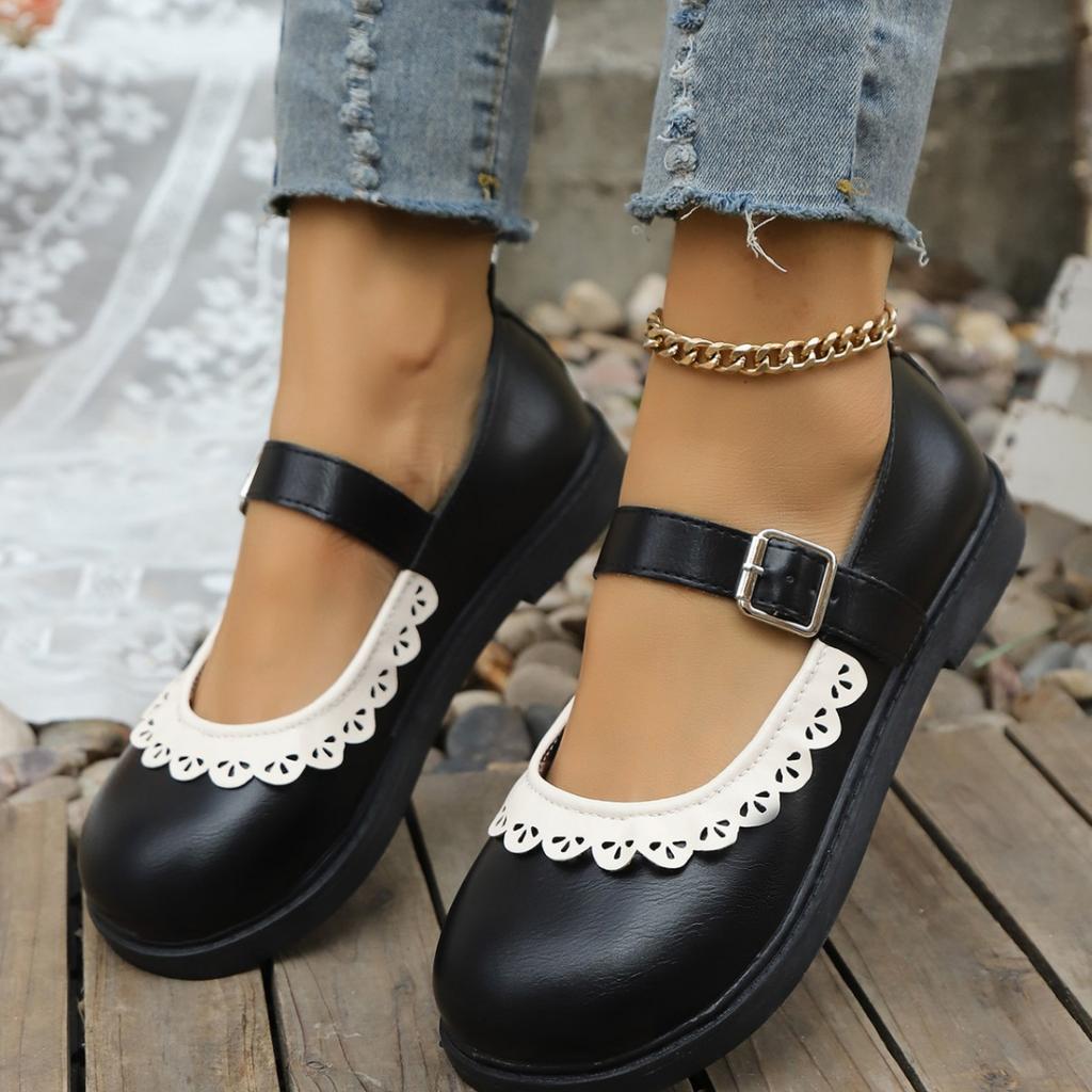 Uniform small leather shoes women's spring thin Mary Jane retro with skirt Lolita Melulu shoes