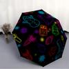 1pc Winter Festive Automatic Open/Close Umbrella - Compact Travel Umbrella, Gift for Birthday, Holiday yy260106075