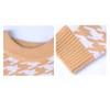 Checkered Knitted Pullover Round Neck Long Sleeved Sweater Women Short Knitwear Thickened Warm Harajuku Commuting Casual Autumn Winter Bottoming Shirt