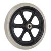 Wheelchair Wheel 8in PU Walker Caster Replacement Skidproof with Ball Bearing Grey