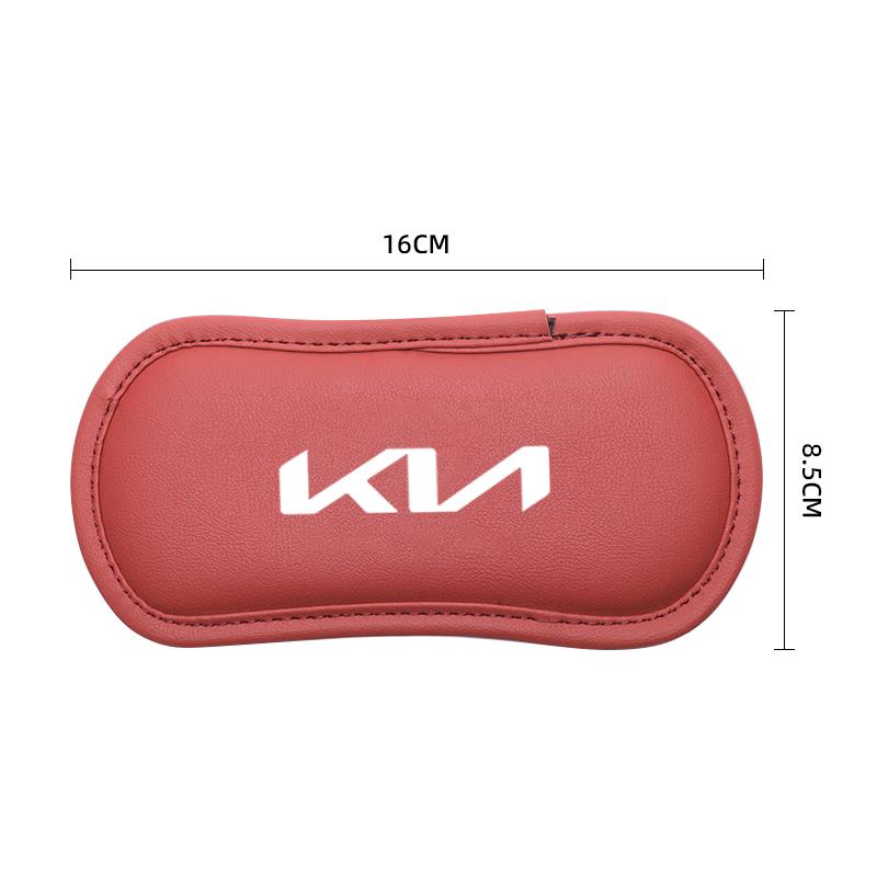 AFK4 Leather Car Pillow Car Knee Pad Elastic Memory Foam Leg Pad For Kia Morning Sportage K8 K3 K9 Ceed Picanto Stonic K7 K5 Rio Niro
