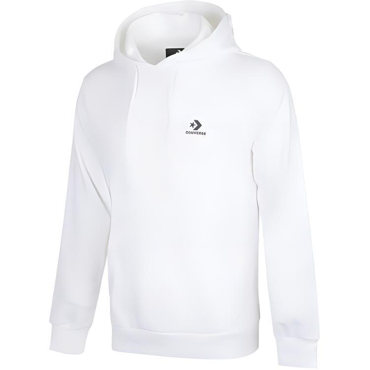 Converse Embroidered Star Chevron Pullover Hoodie FT Asia Sizing White Men s 10020343-A24 XXL