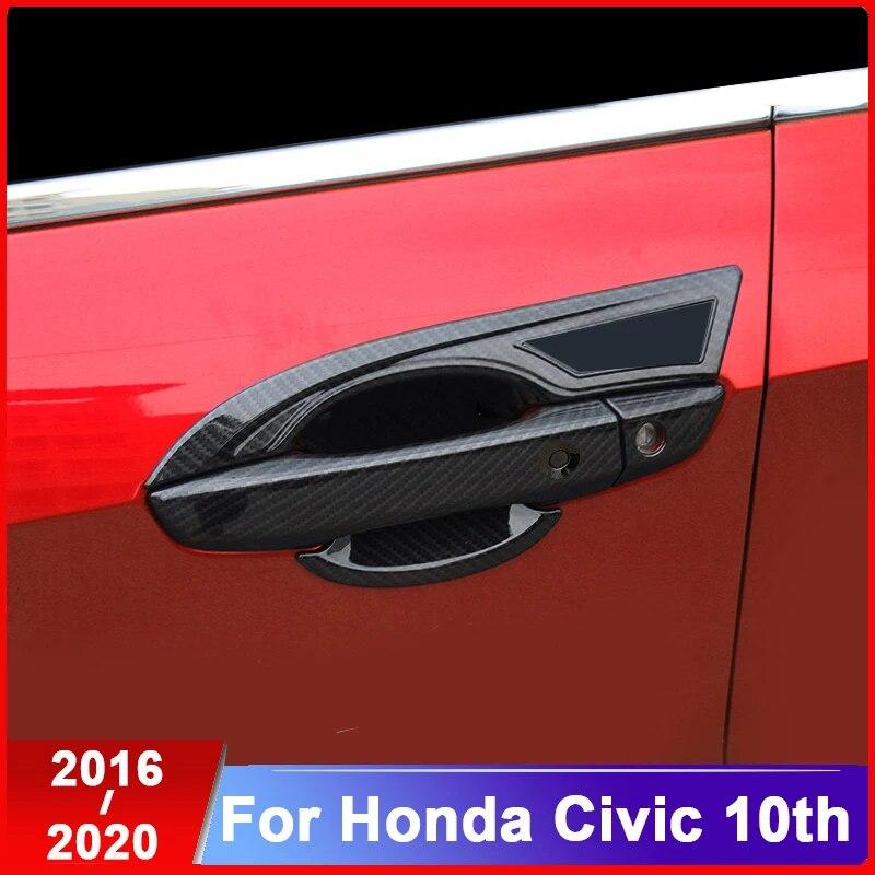 

ABS хромированная дверная ручка автомобиля, защитные чехлы, накладка на дверную чашу, наклейка для honda civic 10th 2016 2017 2018