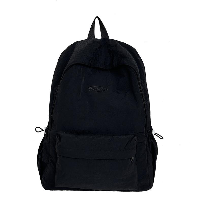 Schoolbag small fresh solid color schoolbag female college student versatile backpack high value travel simple lightweight research small backpack