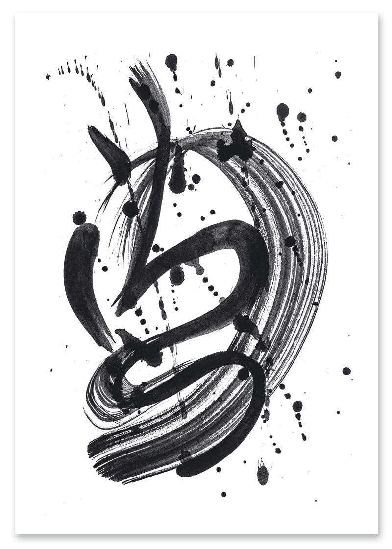 

Plakat mazy czarna farba 30x40 cm