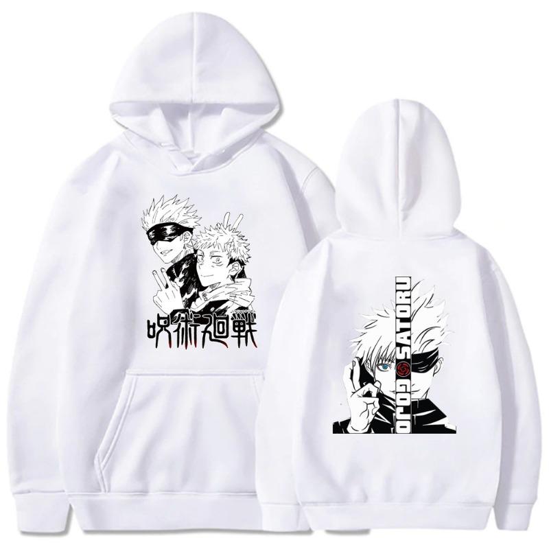 Yuji Itadori Jujutsu Kaisen Hettegenser Motedesign Herre Dame Genser Fleece Oversized Par Streetwear Hettegensere
