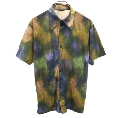 70s 80s Vintage Overall Handle Short Sleeve Shirt M Multi Men's Used