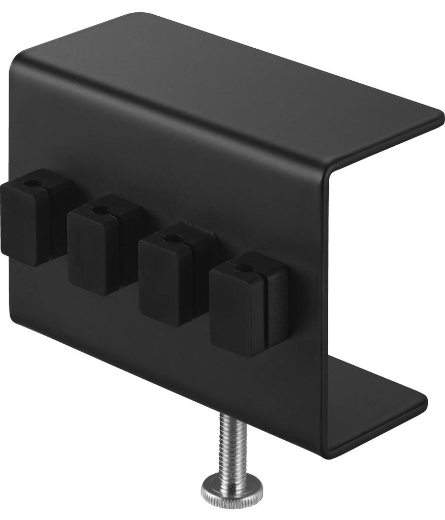 Yamazaki Desk Cable W9 x x Smart Clamp Magnetic Cable 10374 Holder, Black, Dimensions D4.5 H7.3-12.2cm, Type, Clip,