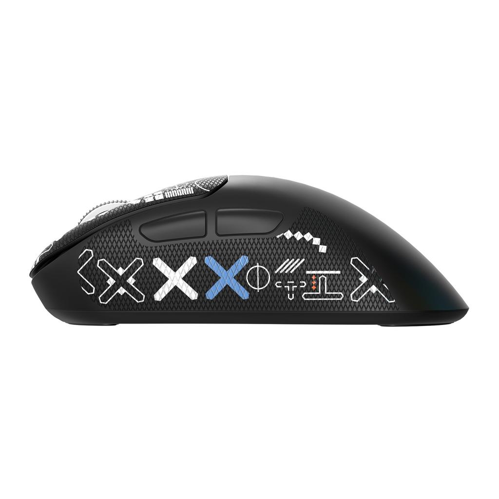 Three Mode Gaming Mouse Wired 2.4G BT5.3 10000 DPI Wireless Gaming Mouse with Mouse Sticker Black