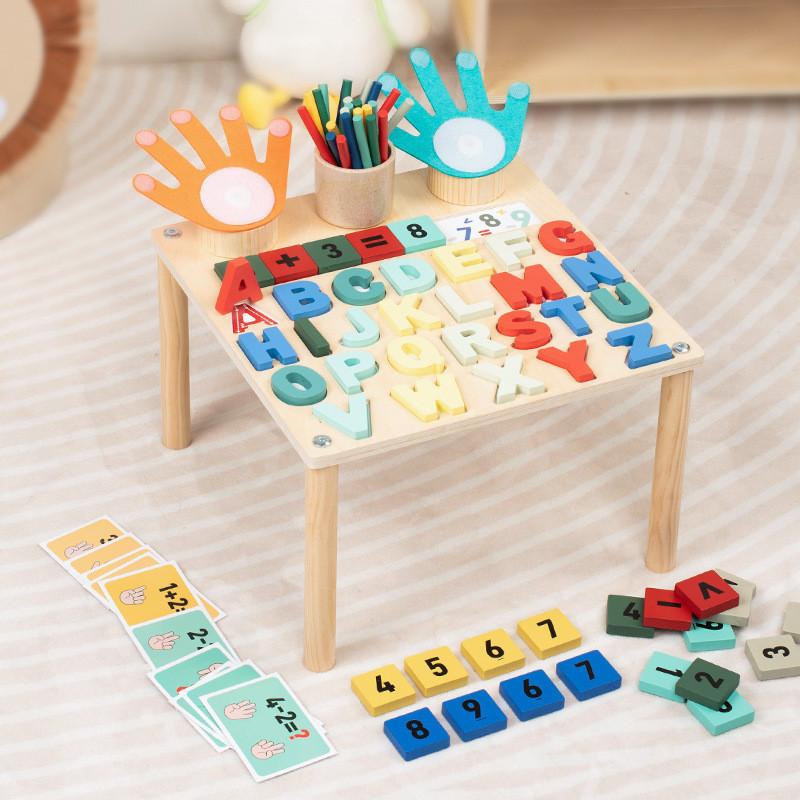 Wooden Alphabet And Number Block Set For Early Education And Math Learning Toys For Kids Letter