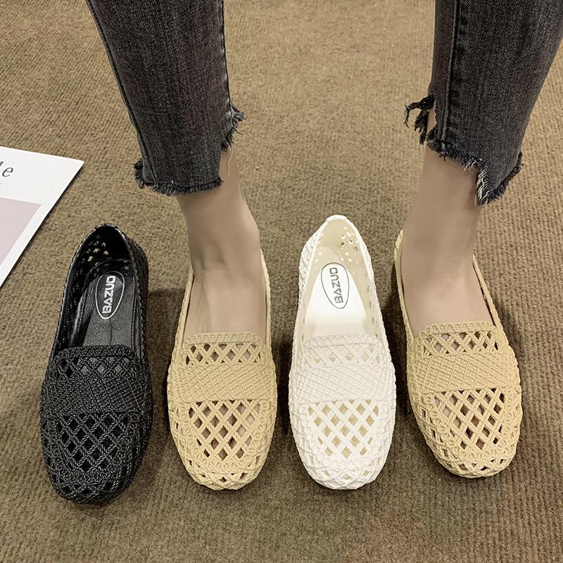 New Popular Summer Style Mesh Breathable Outer Wear Fashionable Comfortable Wear-resistant Versatile Women's Flat Toe Sandals