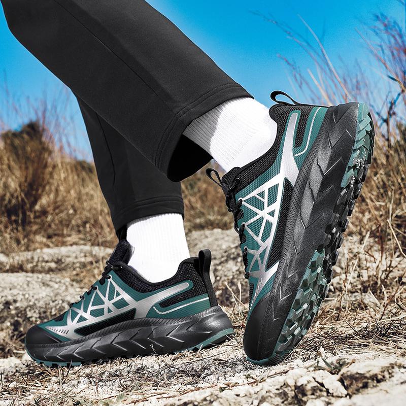 Wide Toe Box Men's Hiking Shoes Plus Size 39-48 Outdoor Sneakers Wear-resistant Anti-slip Trainers for Trekking Camping