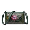 Damen Geprägte Blume Umhängetasche Vintage Florale Schulterhandtasche PU-Leder Tägliche Pendlertasche Lässige Mehrzweck-Geldbörse für Mama Arbeit Einkaufen