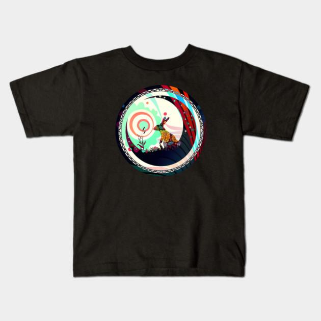 Boys Girls Soft Cotton Graphic Tees Inle Design Logo - Rabbit Moon Breathable Daily School Wear Kids T-Shirts