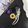 with D-shaped Buckle Fitness Series Pendant Colorful Simulation Dumbbells Keyring  Friends