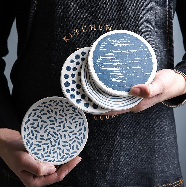 In-stock Ins Style Natural Diatomaceous Earth Quick-Dry Anti-Slip Coaster and Heat-Resistant Pad
