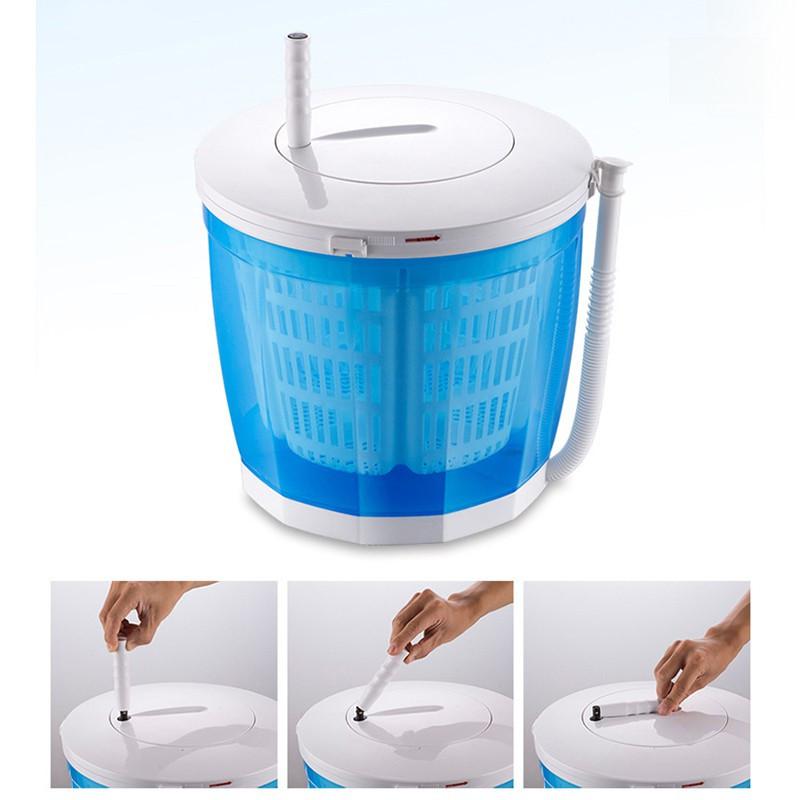 Portable Non-Electric Compact Laundry Dryer Dormitory Large Capacity Spin Dryer Manual Hand Crank Mini Washing Machine