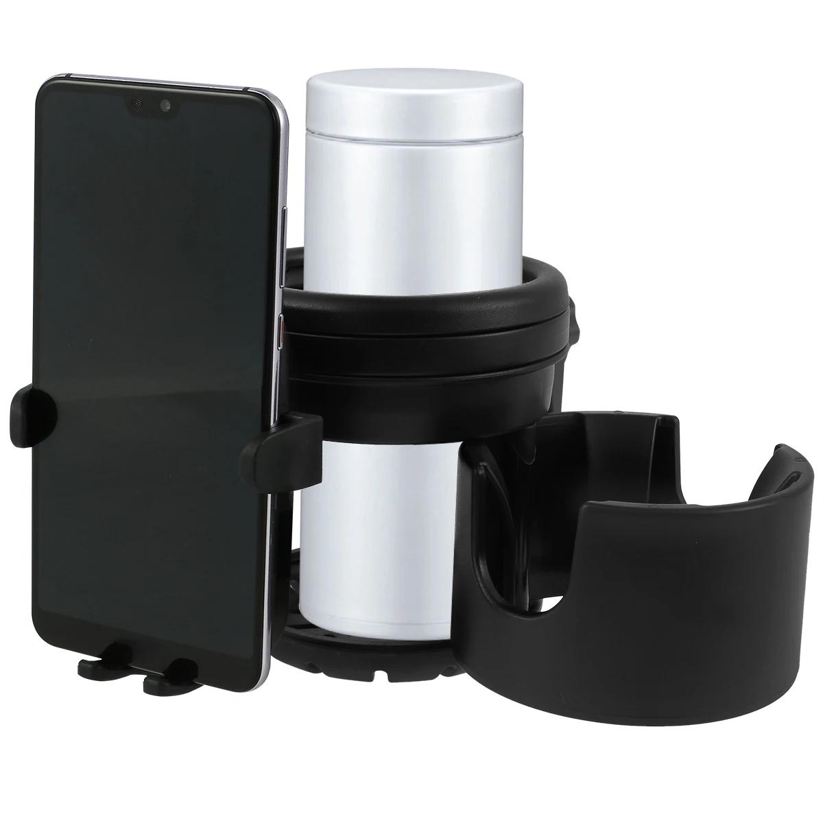 

Stroller Cup Holder Universal Pushchair Water Bottle Stand 360° Rotating Phone Holder Double Hole Baby Cars Organizer Cup Rack