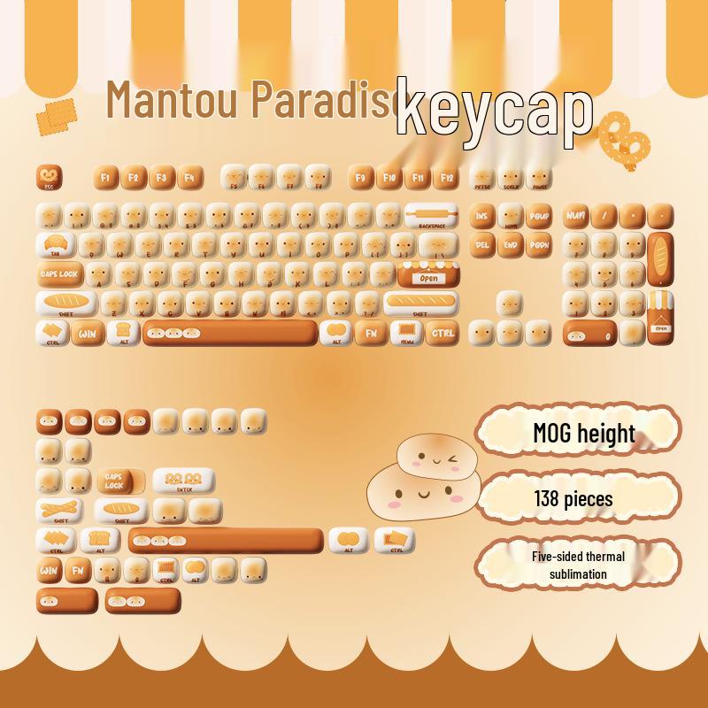 

AKKO Pig Party MOG Height Keycap Set - Five-Sided Sublimation Cartoon for Chinese Valentine s Day Gift