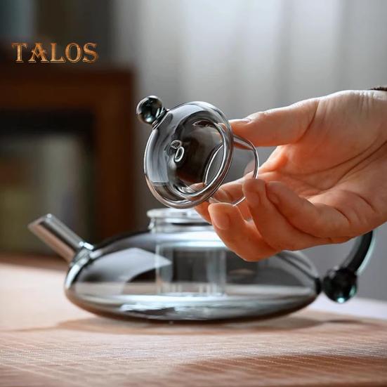 Glass Tea Pot with Removable Tea Brewer Filtration Heat Resistant Glass Teapot for Loose Leaf Tea Stove Microwave Safe BPA-Free Tea Infuser Pitcher