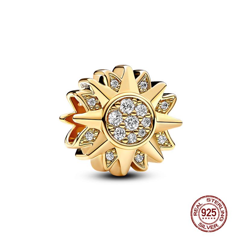 

Charm Bead Components Copper Metal Splittable Sun & Moon Dangle Charm Bead Components Bead Components Compatible With 3mm Authentic Original Bracelet