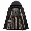 Autumn and Winter Fleece Thickened Detachment Cap Middle-aged Business Casual Cotton-padded Clothes