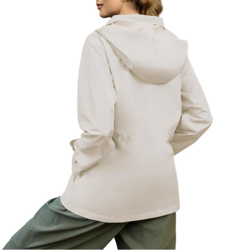 Dámská jednobarevná větrovka s kapucí a dlouhým rukávem, horolezecká sportovní větrovka, bunda a top