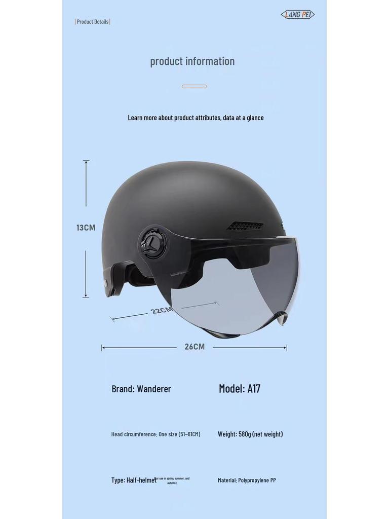 Certified 3C Electric Battery Motorcycle Helmet for All Seasons