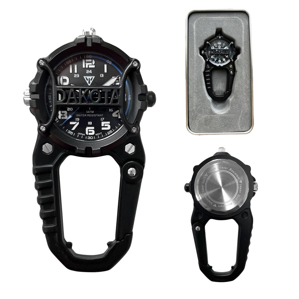 Dakota Microlight Clip Watch Pocket Watch Waterproof Carabiner Watch LED Flashlight Dial Protection Yes/No [Item]