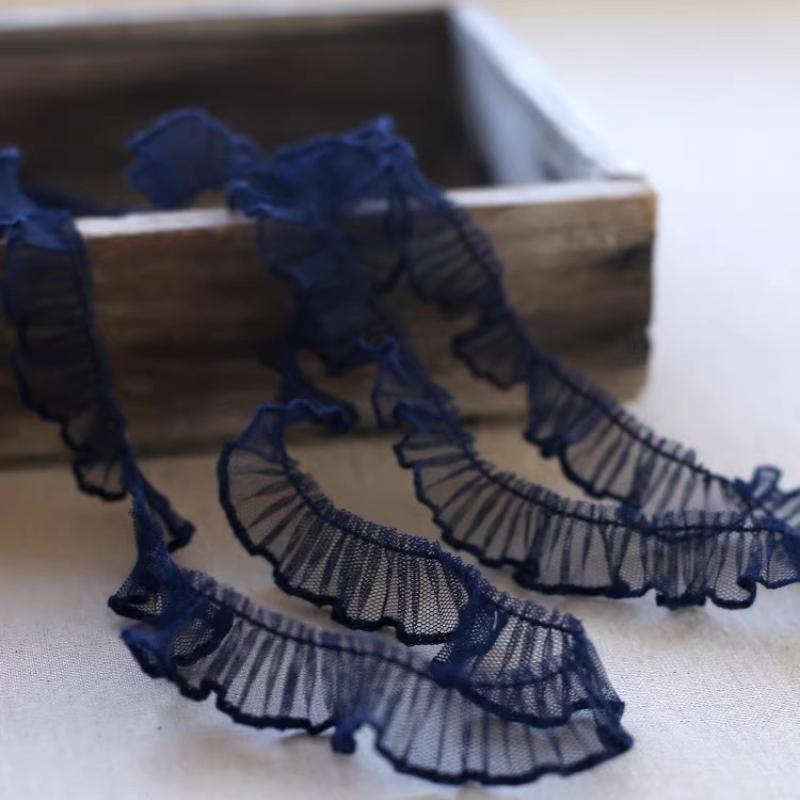 Fine Pleated 8-color Ruffled Lace DIY Children's Wear Collar Cuff Hand Doll Clothes Making Hat Home Textile Trim Sewing Material