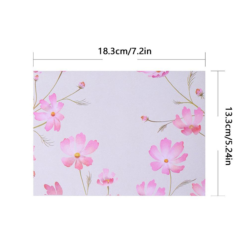 

Креативный набор канцелярских принадлежностей с плоской раскладкой и живыми цветами (20шт), Премиальные литературные конверты и бланки для романтических писем 20pcs