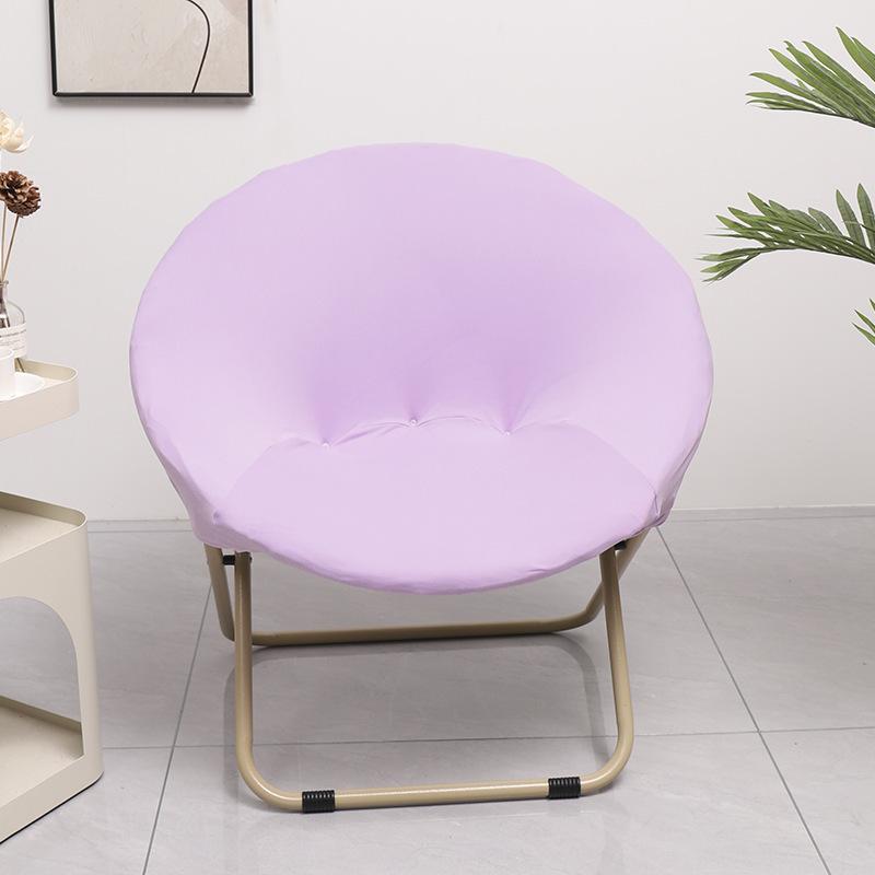 NEW Solid Color Saucer Chair Cover Spandex Protector Round Recliner Slipcover Polyester Removable Washable Moon Chair Cover