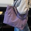 Large-capacity solid color women's bag winter new simple outdoor bag commuter high-value shoulder bag