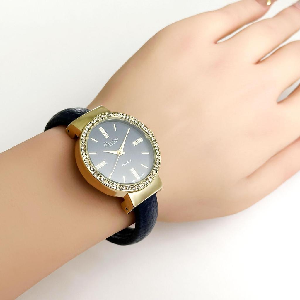 Takeuchi Shoji Rapport Leather Bangle Watch 158008 Women's Navy