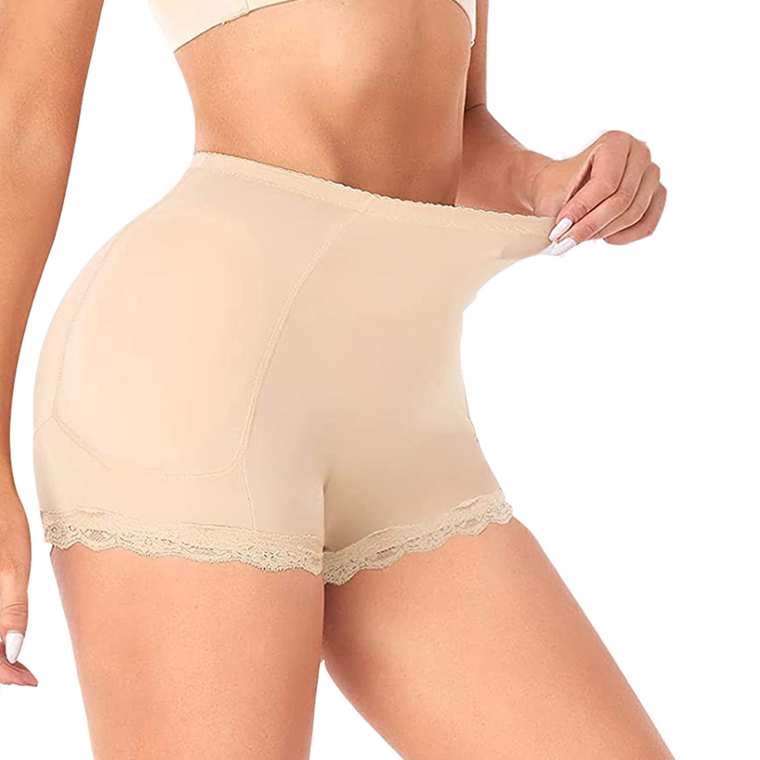 

Женское корректирующее белье для ягодиц с подкладкой, нижнее белье с поддельными ягодицами, подтяжка бедер, утягивающее белье, бесшовное нижнее белье M бежевый