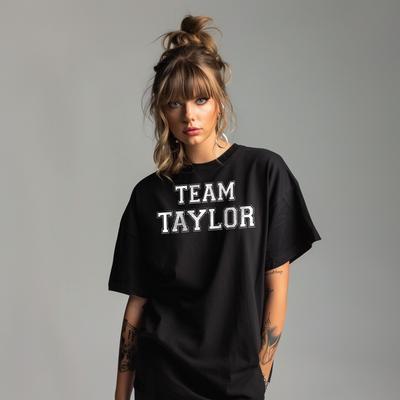 Koszulka koncertowa Team Taylor Eras Tour UK Unisex Damska Koszulka z nadrukiem oversize